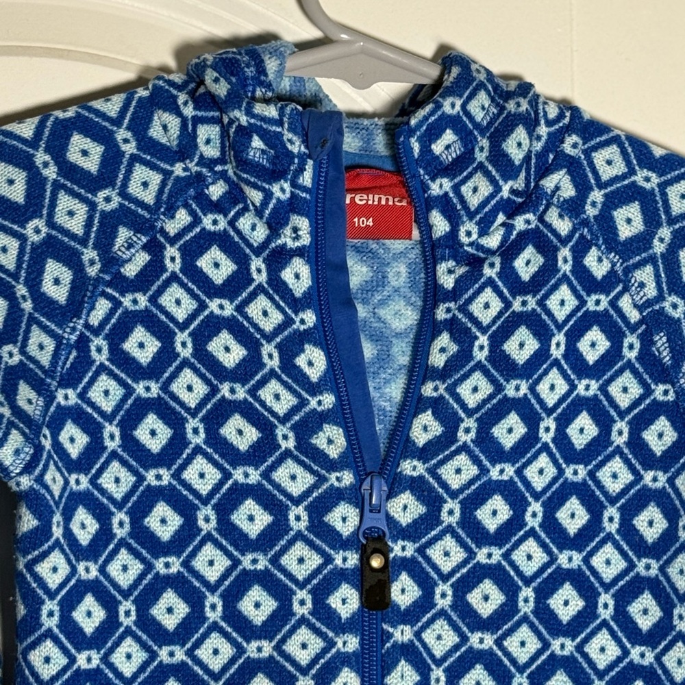 Blue Patterned Kids Jacket - Picture 2 of 3